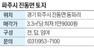 파주시 진동면 토지, 파주 민통선 지역 카지노 꽁 머니 우수