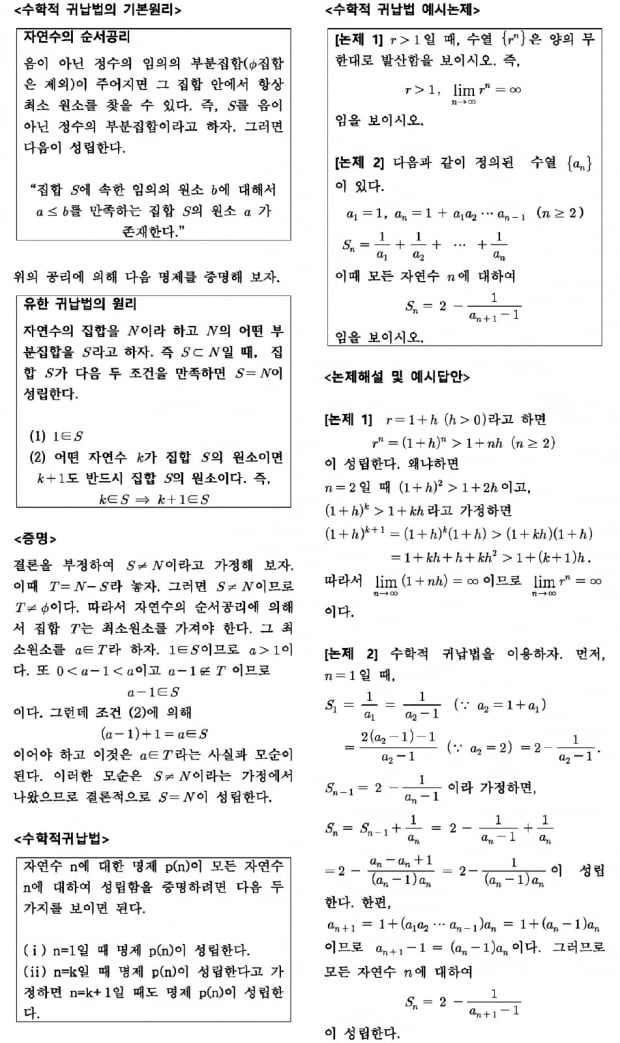 [2024학년도 논술길잡이] 모든 자연수 빠짐없이 세는 방법…수학적 귀납법의 원리