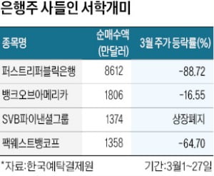 뱅크런이 기회?…서학개미, 은행주 '줍줍'