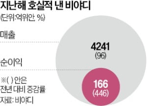 비야디, 작년 순이익 5배 늘었다