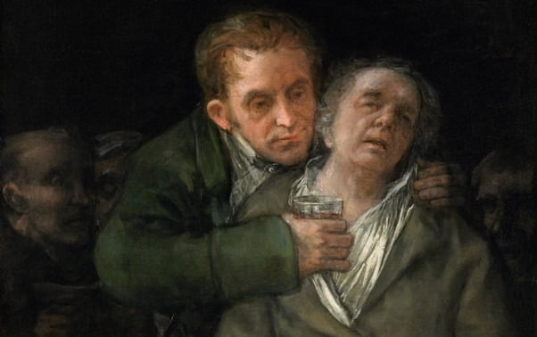 ‘고야와 의사 아리에타 (Self-portrait with Dr. Arrieta)’ by Francisco de Goya, 1820