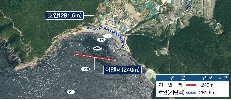 부산 영도 감지해변 앞에 240ｍ짜리 방파제 설치