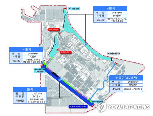 인천 송도 워터프런트 1-2단계 8월 착공…9.5㎞ 수로 조성