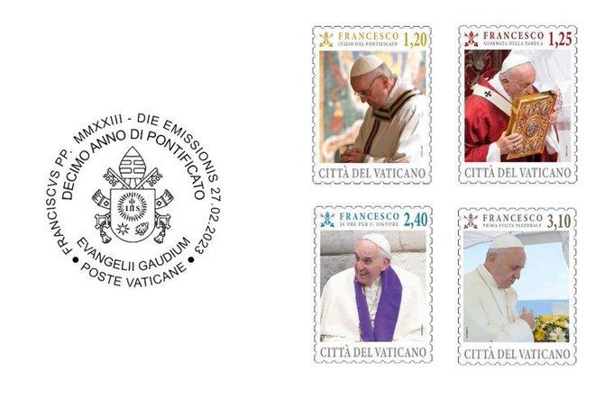프란치스코 교황 즉위 10주년 기념우표 4종 나와
