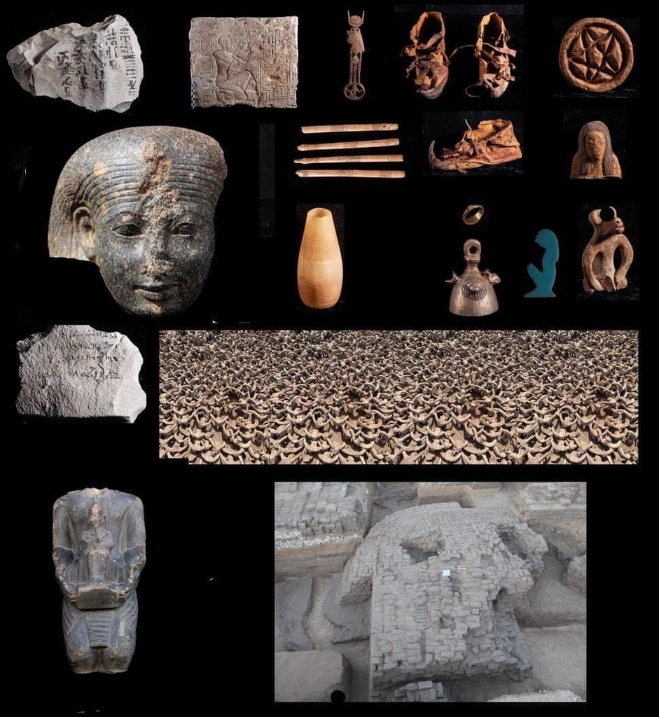 이집트 아비도스 람세스2세 신전서 양머리 미라 2천개 발굴