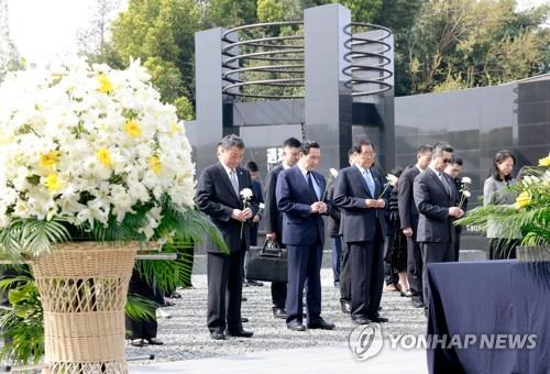 마잉주 前대만총통, 난징대학살 추념관서 "역사 잊으면 안돼"