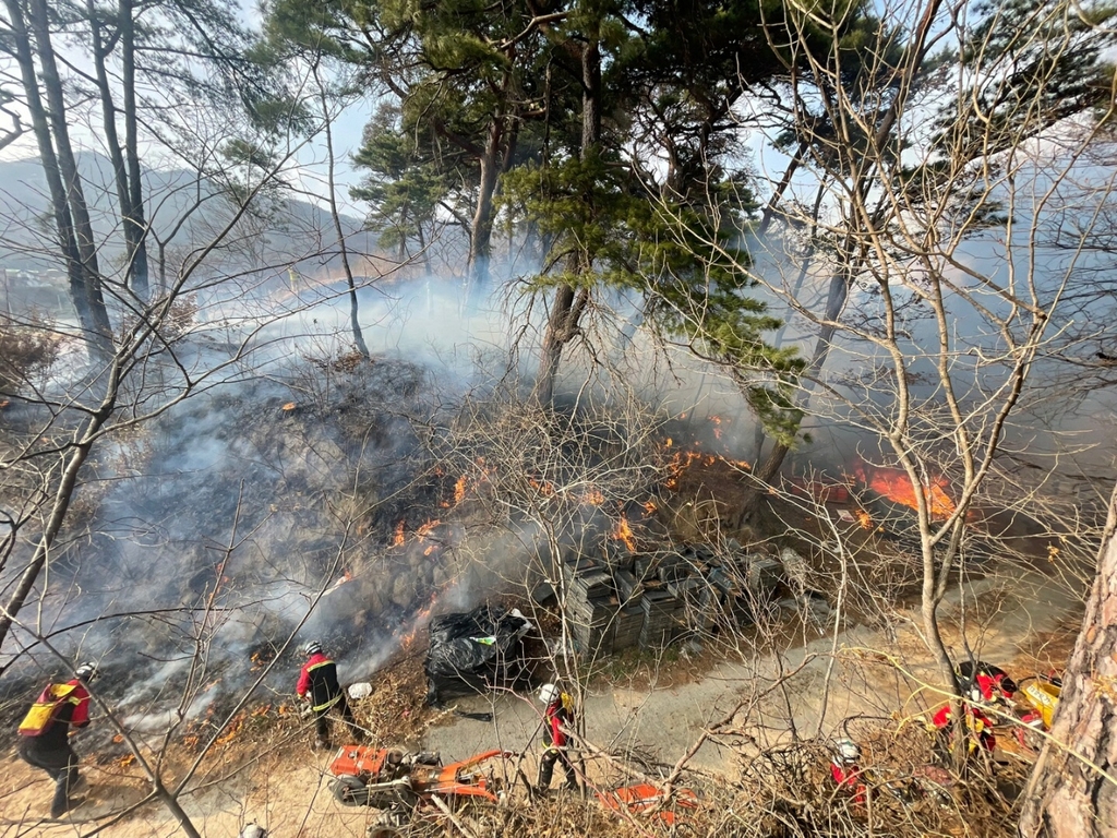 인천 왕길동 야산서 불…1시간여 만에 진화