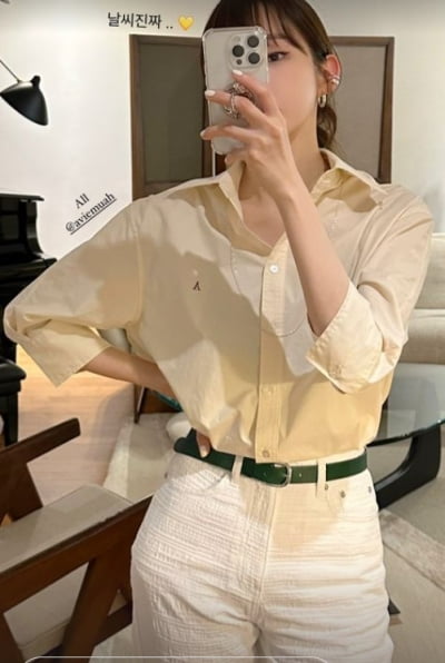 강민경, 봄을 부르는 노란색...날씨 진짜
