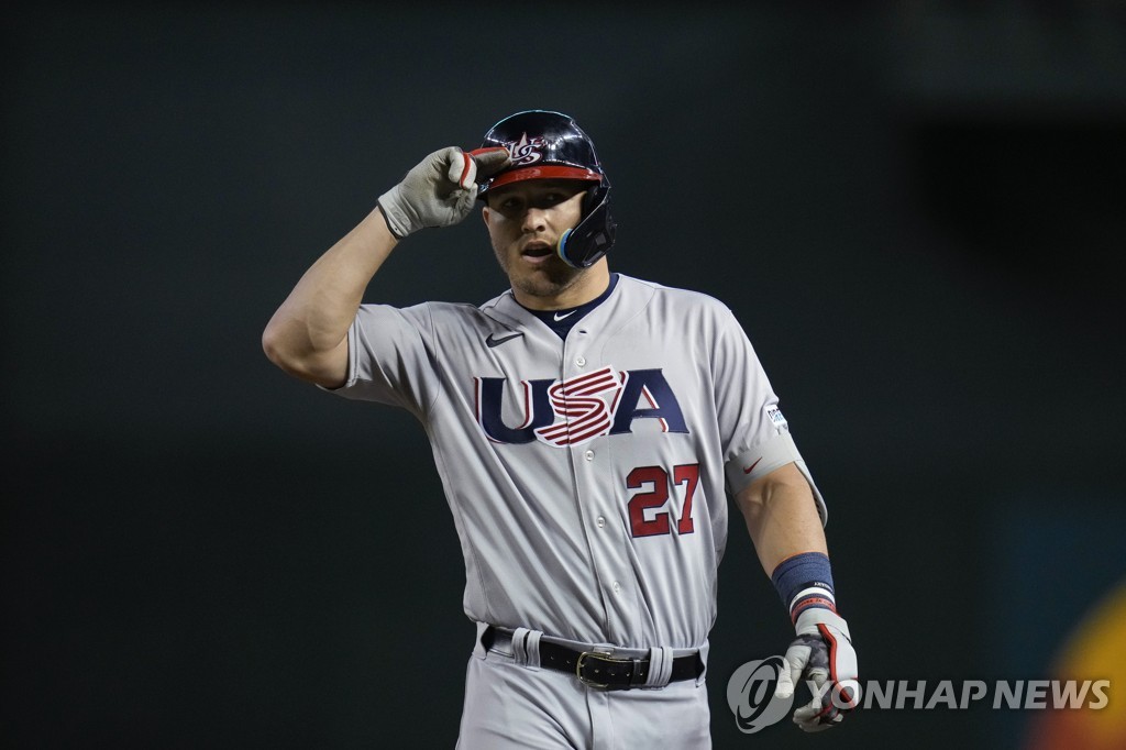 [WBC] '트라우트 3타점' 미국, C조 2위로 8강행…1위는 멕시코(종합)