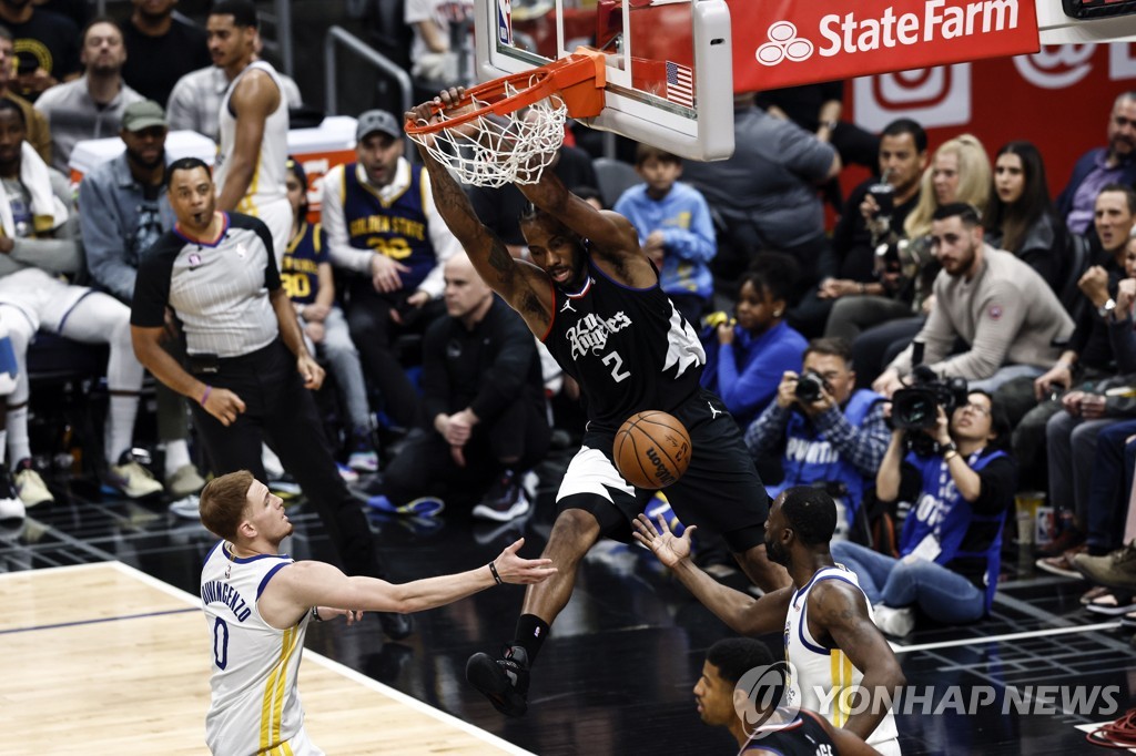 NBA 클리퍼스, '커리 50점' 골든스테이트 잡고 4연승