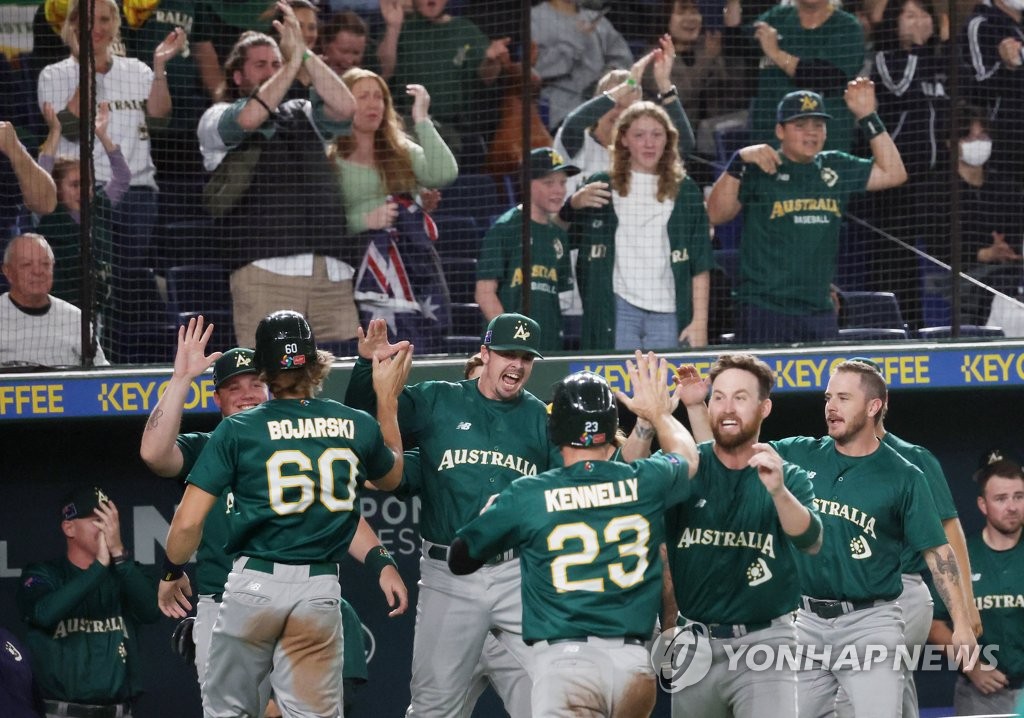 [WBC] 호주, 체코 꺾고 WBC 8강 진출…한국, 3연속 1라운드 탈락 수모