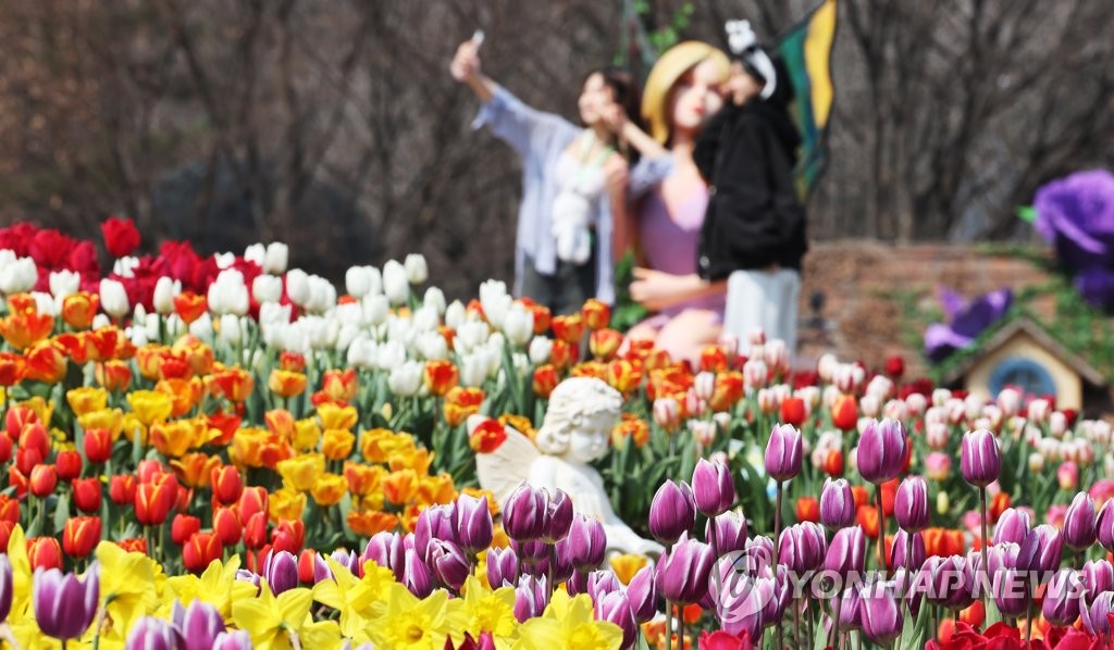 포근한 봄 날씨에 나들이객 북적…스키장에선 막바지 질주