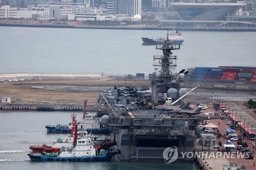 美해병 F35-B 10대, 상륙함 실려 한반도로…작전위력 극대화