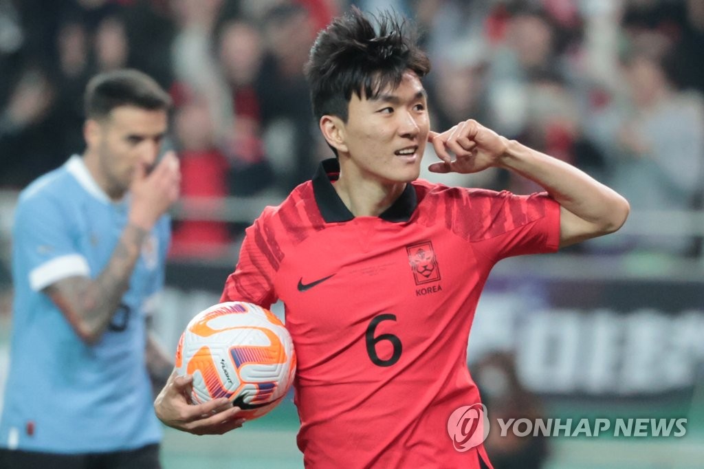 'VAR 불운' 클린스만호, 우루과이에 1-2 패…첫승은 다음 기회에(종합)