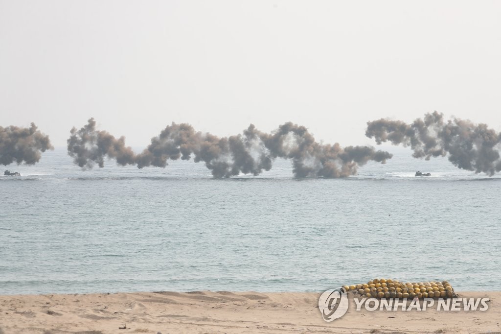 '돌격 앞으로' 한미 해군·해병대, 쌍룡훈련 '결정적행동' 실시