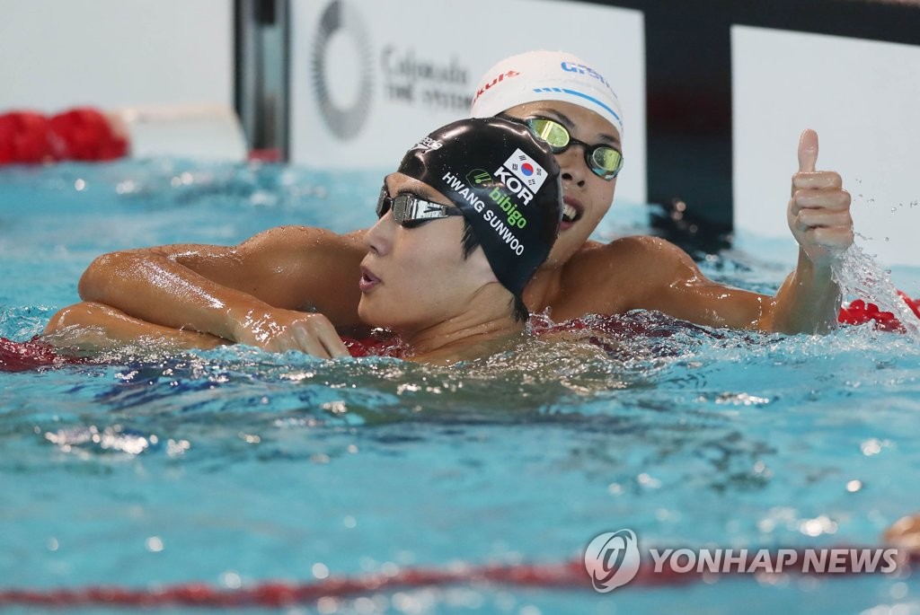 한 번에 3명 A기록 통과…한국수영 AG 단체전 金 '꿈이 아니다'(종합)