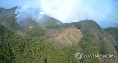 순천 산불 피해 늘어…16ha 불타고, 비닐하우스 2동 전소