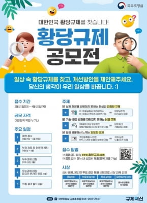 '주민증 사진 귀·눈썹 보여야?'…정부, '황당규제' 개선 공모전