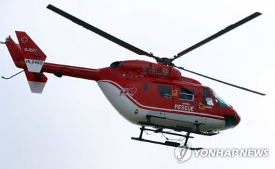 광주 지산유원지서 70대 낙상사고…헬기 이송