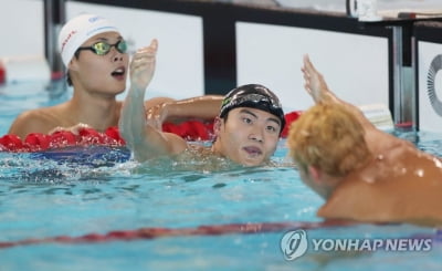 한 번에 3명 A기록 통과…한국수영 AG 단체전 金 '꿈이 아니다'(종합)