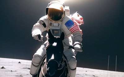 AI가 만든 '달에서 말 타는 우주인'…오징어 배양육 회사, 투자 유치 [Geeks' Briefing]