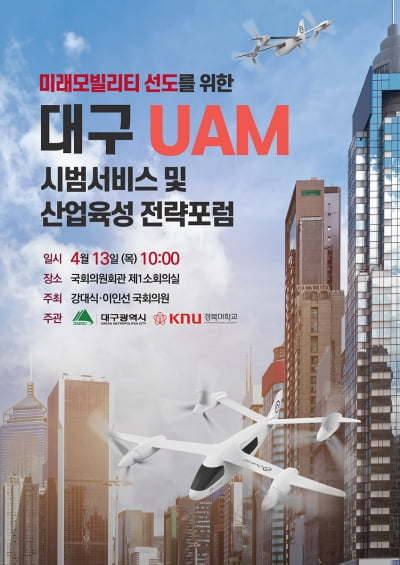 대구경북신공항 "UAM, 항공기 동시 운항하는 세계 최초 신공항 되나"