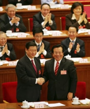시진핑 주석(왼쪽)과 쩡칭홍 전 부주석