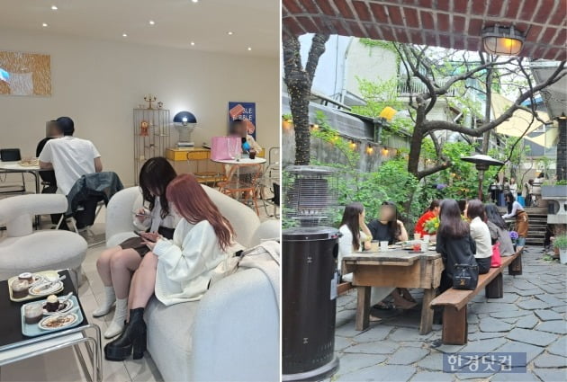 유명 카페와 맛집에 사람들이 몰려있는 모습. /사진=김세린 기자