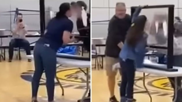 미국 워싱턴주 케너윅에 있는 한 중학교 교내 단합 대회에서 10대 학생과 교사가 '혀 핥기 대회'를 열어 논란이 됐다고 19일(현지시간) 미국 폭스뉴스가 보도했다.  /사진=유튜브 캡쳐