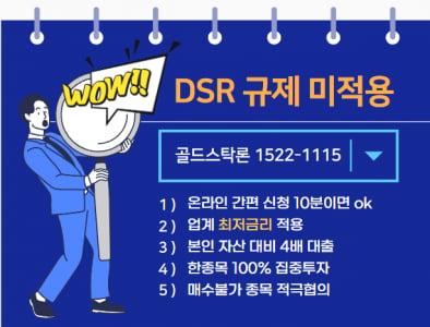 [DSR 규제 없는 주담대 상품 출시! 금리는 낮추고 수익은 높이고］