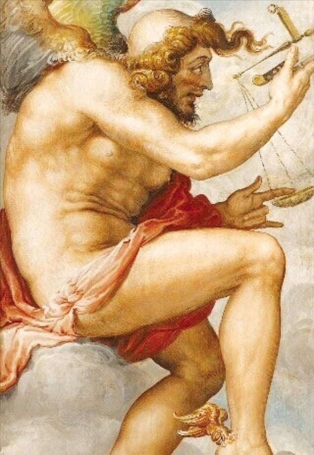 이탈리아 화가 프란체스코 살비아티가 그린 ‘기회의 신’ 카이로스. 뒷머리가 없고 발에 날개가 달렸다. 
