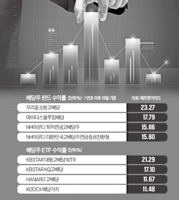 배당주펀드의 반전 매력…올 수익률 20% 넘었다