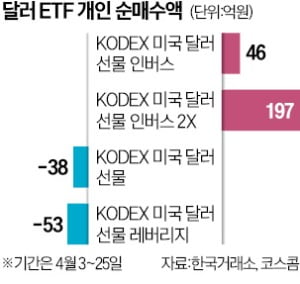 달러 인버스 ETF 베팅하는 개미들