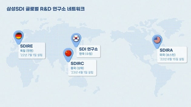 삼성SDI 글로벌 R&D 연구소 네트워크. 사진=삼성SDI 제공