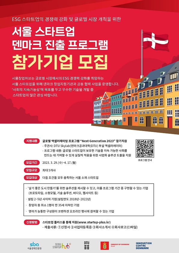 서울창업허브, 덴마크와 손잡고 ‘서울 스타트업’ 글로벌 진출 돕는다