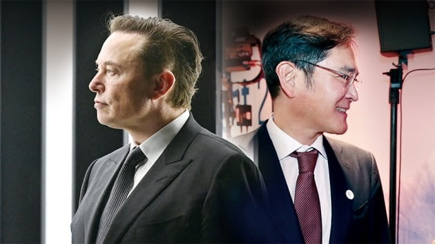 일론 머스크 테슬라 최고경영자(왼쪽)와 이재용 삼성전자 회장. (사진=연합뉴스, 그래픽=임지행 기자)