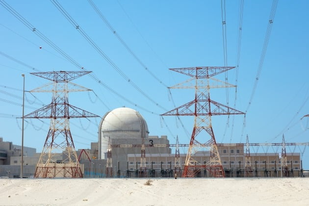 우리나라의 1호 수출 원전인 아랍에미리트(UAE) 바라카 원자력발전소. 사진=연합뉴스