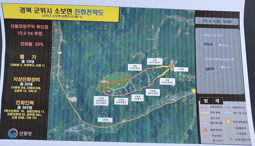 경북 군위 산불 1단계·헬기 17대 진화…"용접 불꽃 튀어"(종합)