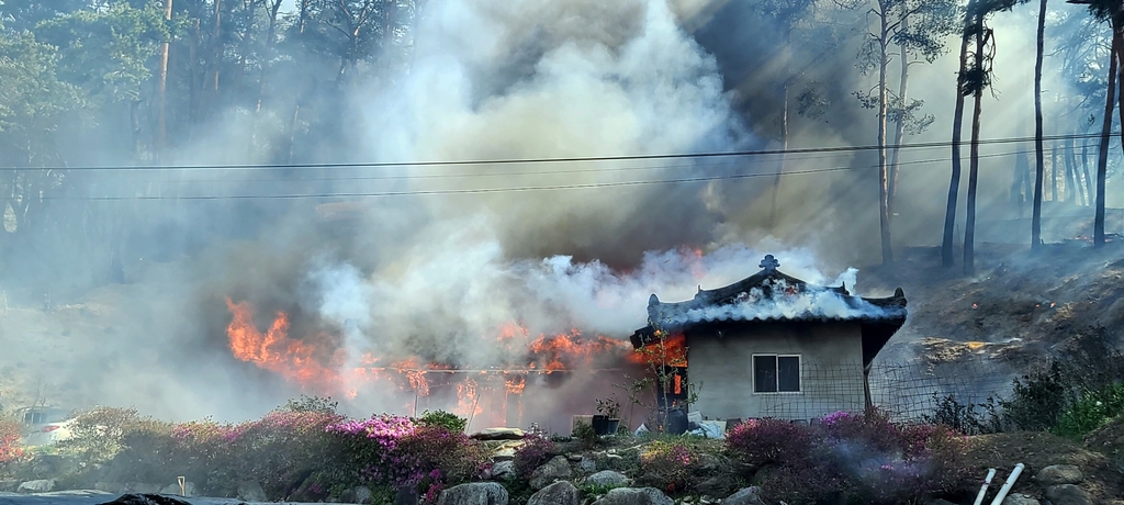 [사진톡톡] 강릉 산불 민가로 확산, 주민 대피령.