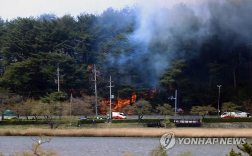 날아간 지붕·순식간에 민가 덮친 산불…태풍급 강풍에 피해속출