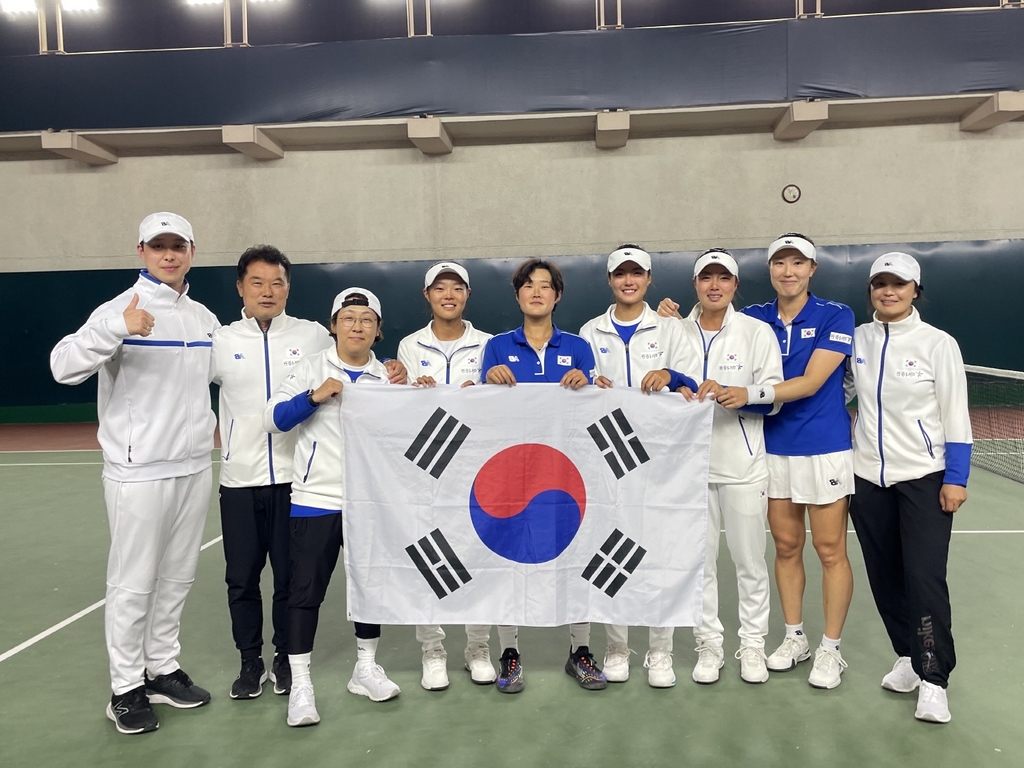 한국 여자테니스, 25년 만에 빌리진킹컵 지역 예선 통과