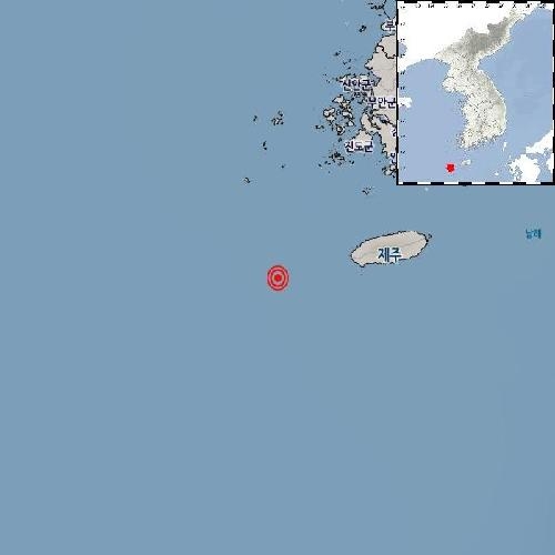 기상청 "제주 서귀포 서쪽 바다서 규모 2.6 지진…피해 없을 듯"