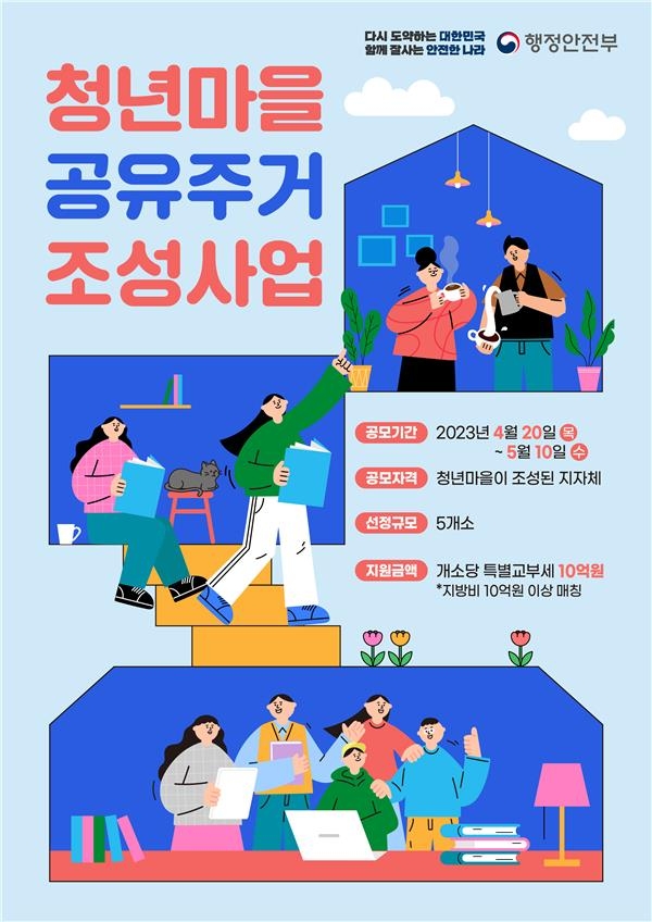 '청년마을' 5곳에 100억원 들여 주거공간 조성