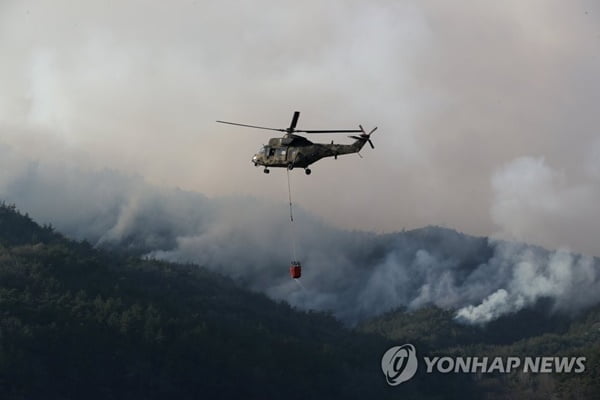 "꺼도 꺼도 되살아나"…함평·순천 산불 이틀째 진화 난항