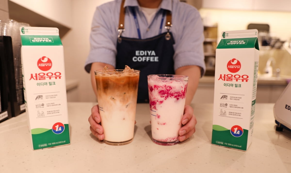 이디야커피, '전용 우유' 사용량 누적 1.6만톤 돌파