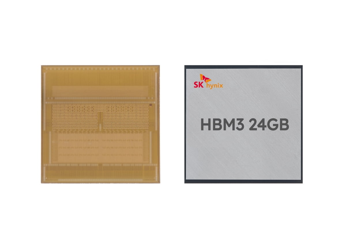 SK하이닉스, 세계 최초 최고 용량 '24GB HBM3' 개발