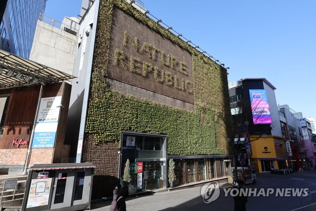 서울 명동 네이처리퍼블릭 ㎡당 1억7천 최고