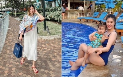 '재미교포♥' 박은지, 30kg 감량 후 하와이 가족여행…역대급 수영복 핏 "어메이징"