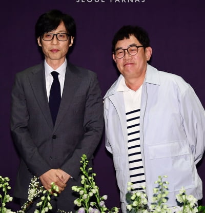 [TEN 포토] 유재석-이경규 '이승기&이다인 결혼식 둘이 같이 왔어요'