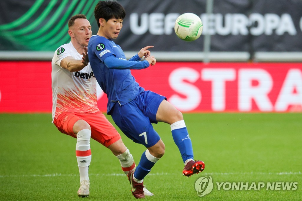 '홍현석 64분' 헨트, UECL 8강 1차전서 웨스트햄과 1-1 무승부